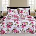 3 Piece Quilt Set - Fuschia